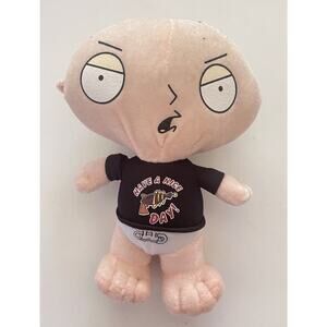 2010 Family Guy Stewie Diaper 7" inch Plush Doll Have A Nice Day Shirt